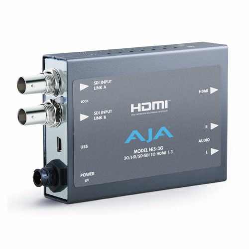 AJA Hi5 HD-SDI/SDI to HDMI ビデオ/オーディオ コンバーター | 音響